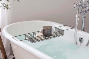 nkuku Indore Iron Bath Bridge | Bathroom | One Size | Aged Brass