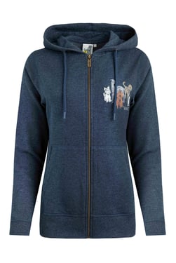 Weird Fish Franchises Graphic Full Zip Hoodie Navy Size 10