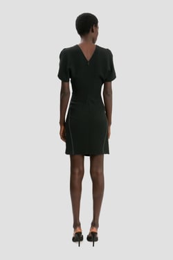Victoria Beckham Bela Mini Dress In Black - 16 - Womens