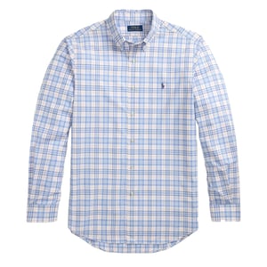 Polo Ralph Lauren Long Sleeve Sport Shirt Custom Blue Pink Multi