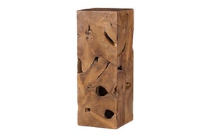 Teak Slice Pedestal, Square