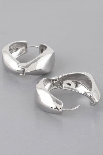 MEATPACKING Abstract Edge Hoop Earrings: NYFW BYMANYC ® New York