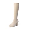 DREAM PAIRS Round Toe Chunky Heel Knee High Boots