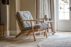 nkuku Keya Chunky Weave & Mango Wood Dining Chair | Seating | One Size | Natural