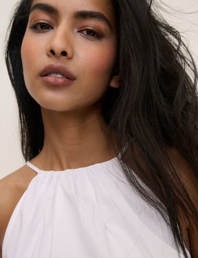 White Halterneck Alessia Mini Dress