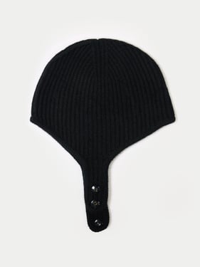 Knitted Aviator Cap - One Size / Black / AK154-1481
