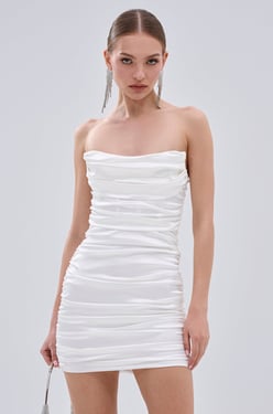 AKIRA Been Her Ruched Mini Dress | Size XL