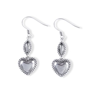Jeulia Rope Heart Earrings