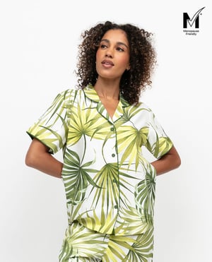 Charlie Womens Palm Leaf Print Pyjama Top - 8