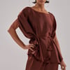 AKIRA High Society Blouse | Brown | Size Small/Medium
