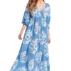 Tie Dye Maxi Kaftan Azure - L