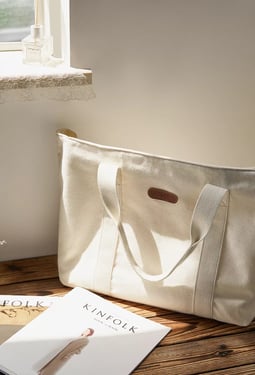AW Large Canvas Tote Bag