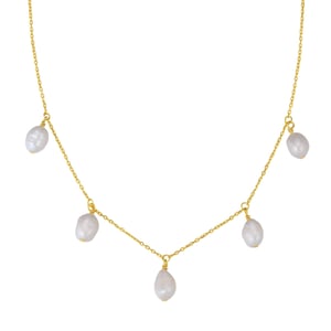 Grace Charms Pearl Necklace Sterling Silver