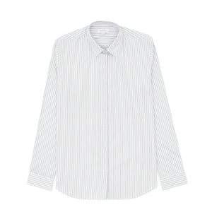 Sunspel Womens Classic Shirt Blue/Ecru Stripe