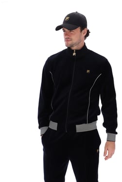 Bosa Velour Track Jacket With Contrast Piping - 3XL