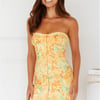 Midday Sun Strapless Mini Dress Yellow