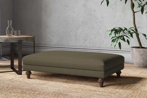 nkuku Marri Large Dining Footstool | Make To Order | Recycled Cotton Moss | No Colour