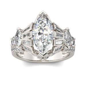 Jeulia Antique Marquise Cut Sterling Silver Ring