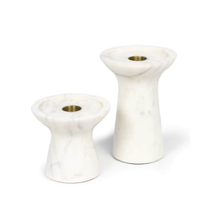 Klein Marble Decorative Candle Holder Set
