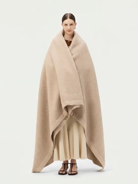 Organic Color Cashmere Throw - 200x220cm / Beige / HW26-02/0000
