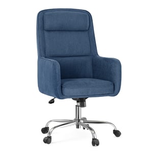 COLAMY COCOON High-Load Cloud Comfort Swivel Office Chair for Home & Beyond - Blue