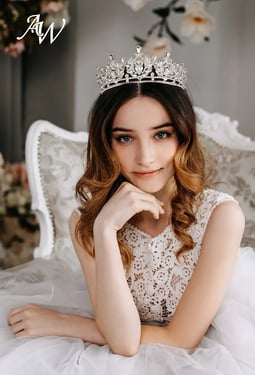 AW Princess Queen Tiara Headband for Prom
