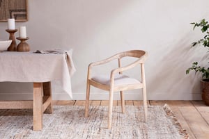 nkuku Anbu Mango Wood Upholstered Dining Chair | Seating | One Size | Natural