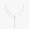 Double-Layered Lariat Necklace - 0.70 CT