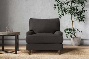 nkuku Marri Armchair | Make To Order | Brera Linen Espresso | No Colour