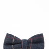 Eton blue tweed bow tie