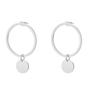 Hoop Circle Earrings Silver