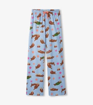Women's Happy Otters Cotton Pajama Pants