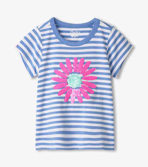Girls Cornflower Stripes Tee
