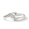 Jeulia Simple Round Solitaire Custom Couple Ring Set Sterling Silver