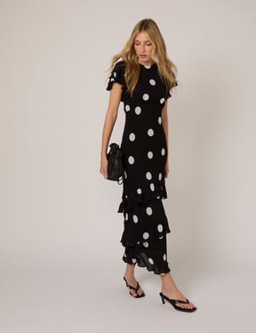 Black Polka Dot Marley Maxi Dress