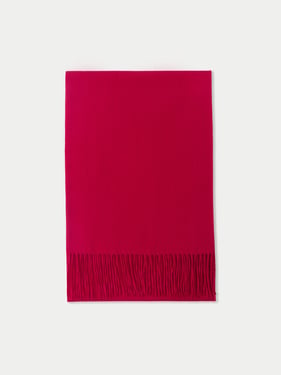Cashmere Fringed Scarf - 170x30cm + 2x10cm fringes / barberry / AW01-45