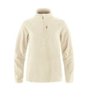 Fjallraven Womens Ovik Lite Fleece Half Zip Chalk White
