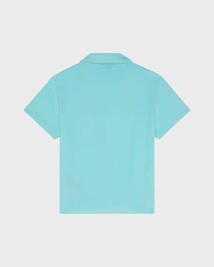Vilebrequin - Boys Terry Bowling Shirt Embroidered Turtle - Shirt - Gunther - Blue - Size 14