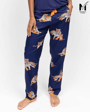 Indigo Womens Tiger Print Pyjama Bottoms - 28