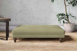 nkuku Marri Dining Footstool | Make To Order | Grand | Brera Linen Sage