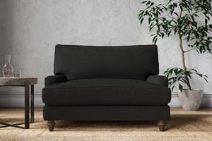 nkuku Marri Love Seat | Make To Order | Brera Linen Charcoal | No Colour