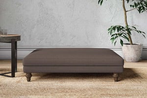 nkuku Marri Dining Footstool | Make To Order | Grand | Recycled Cotton Mocha