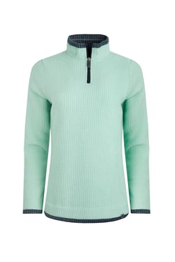 Weird Fish Beye 1/4 Zip Grid Fleece Seaspray Size 14