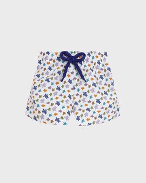 Vilebrequin - Baby Swim Shorts Micro Ronde Des Tortues - Swimwear - Bambi - White - Size 12M