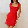 Caviar Rose Mini Dress Red
