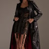 AKIRA Unbreakable Satin Lace Up Mini Dress | Black | Size 2X