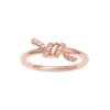 Jeulia Classic Knot Sterling Silver Ring