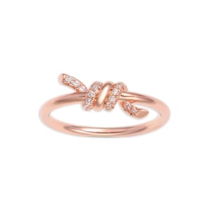 Jeulia Classic Knot Sterling Silver Ring