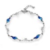 Jeulia Midsummer Night River Riples Round Cut Bracelet