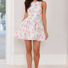 Whimsical Petals Mini Dress Pink